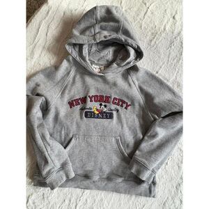 Vintage Disney Mickey NYC Embroidered Hoodie Sweatshirt Kids Large